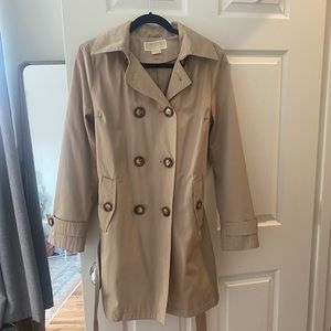 Michael Kors Double-Breasted Belted Rain Trench Coat w/ Hood - LIKE NEW!